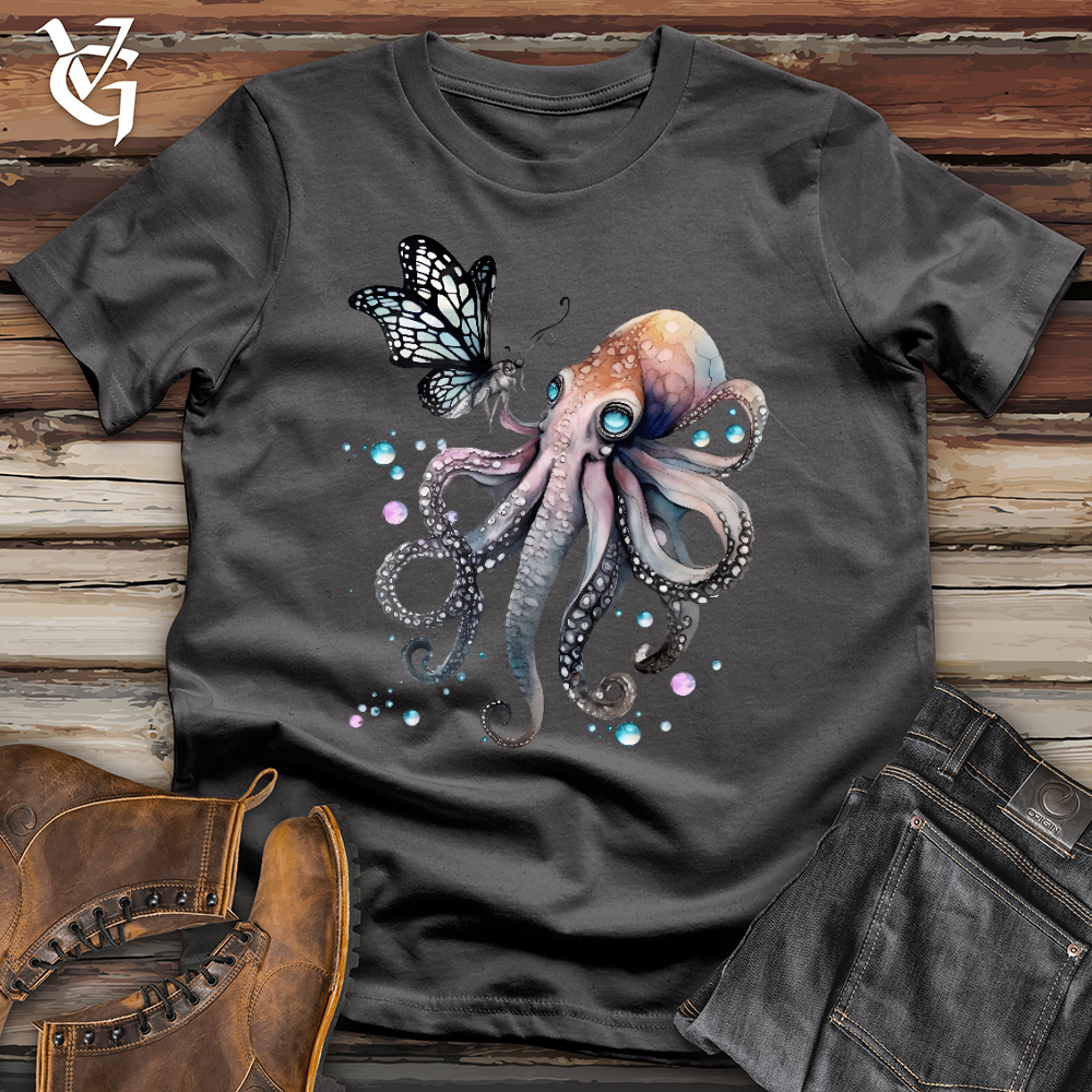 Viking Goods Octopus Butterfly Softstyle Tee Charcoal / L