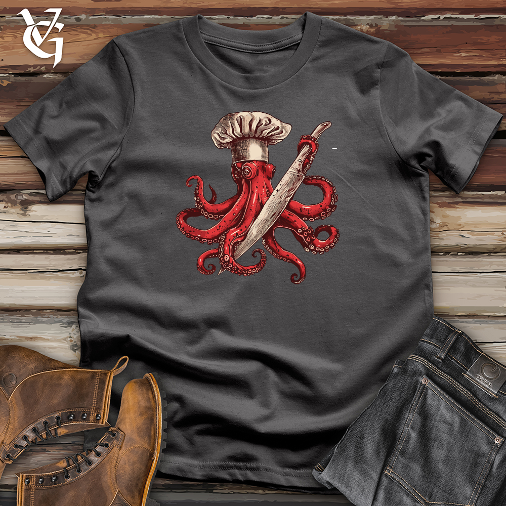 Viking Goods Octopus Dangerous Chef Softstyle Tee Charcoal / L