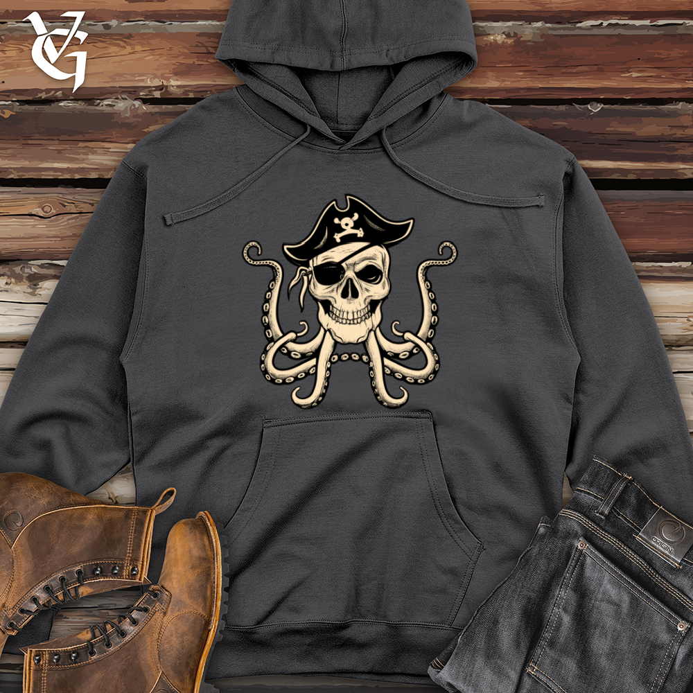 Viking Goods Octopus Pirate Midweight Hooded Sweatshirt Charcoal / L