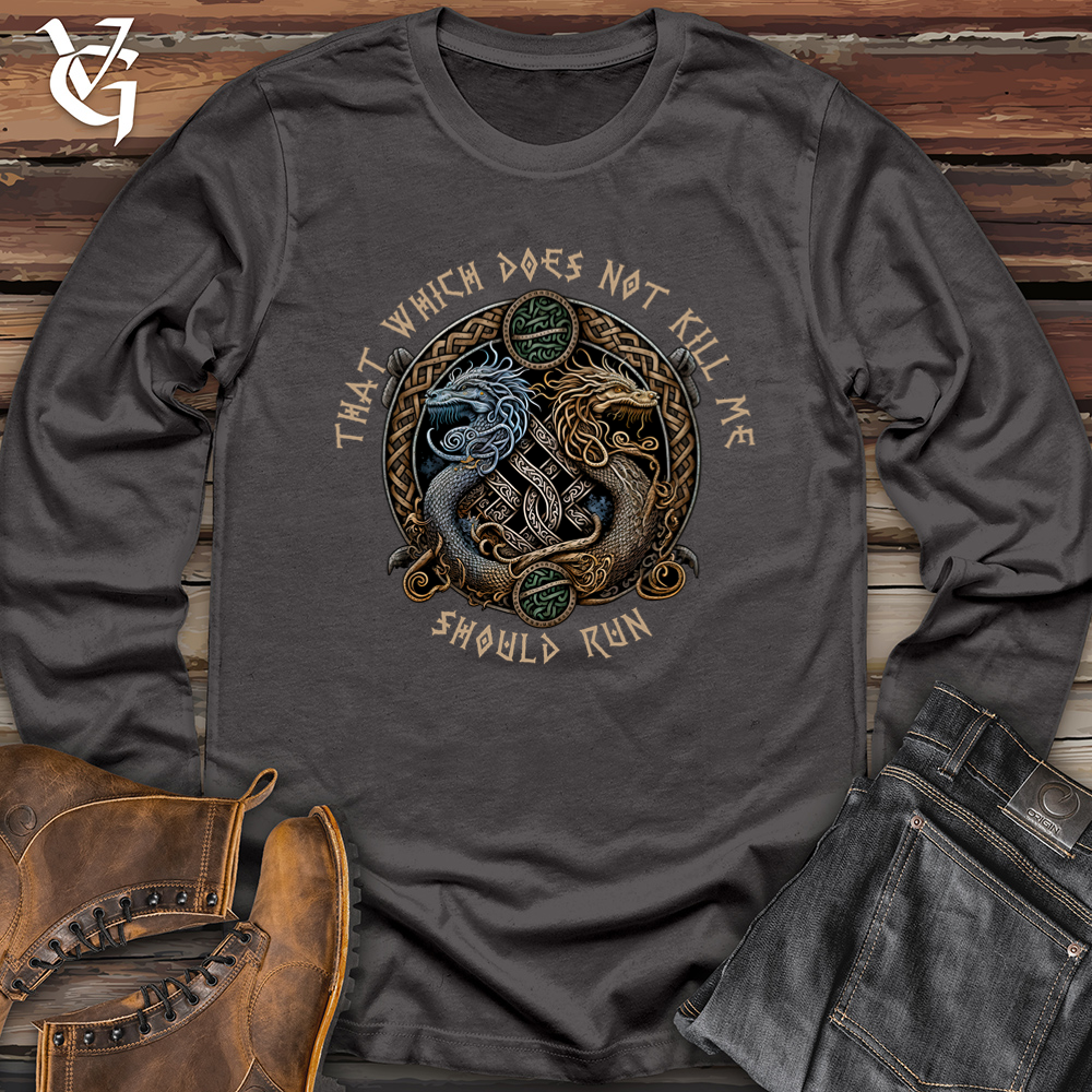 Viking Goods Old Ways Dragon Softstyle Long Sleeve Charcoal / L