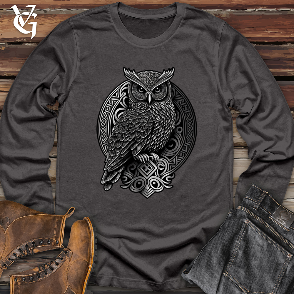 Viking Goods Ominous Owl Softstyle Long Sleeve Charcoal / L
