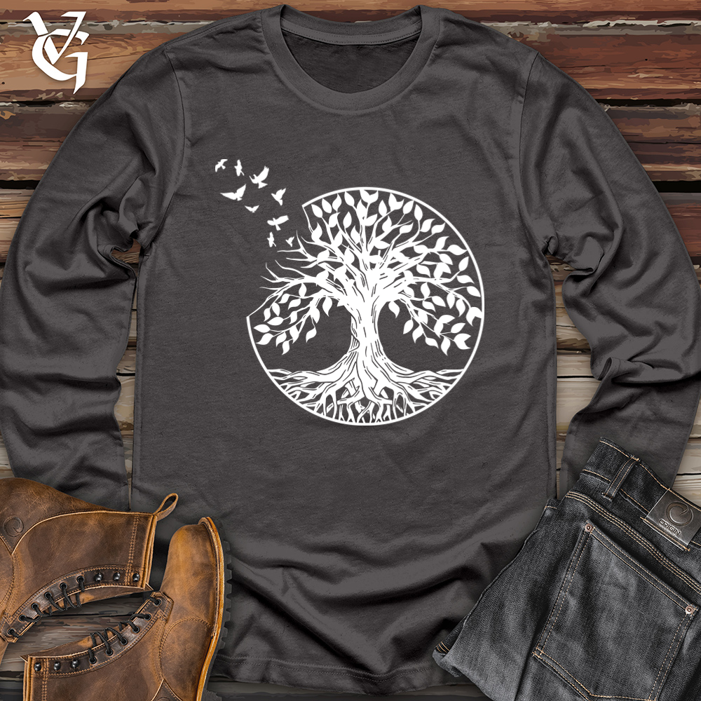Viking Goods One With the Forest Softstyle Long Sleeve Charcoal / L