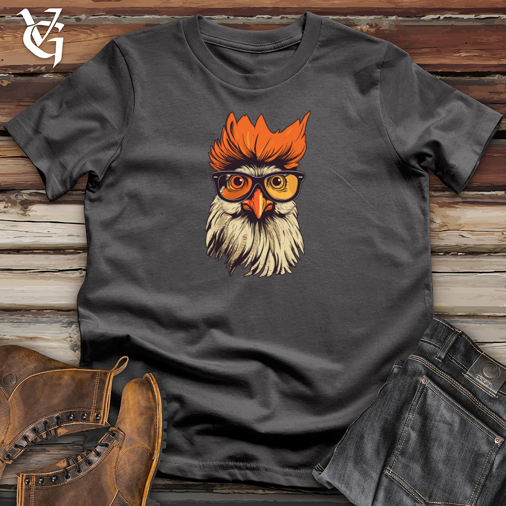 Viking Goods Orange Hair Hipster Chicken Softstyle Tee Charcoal / L