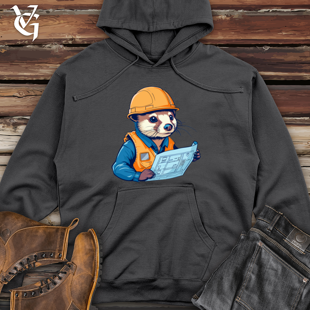 Viking Goods Otter Construction Manager Midweight Hooded Sweatshirt Charcoal / L