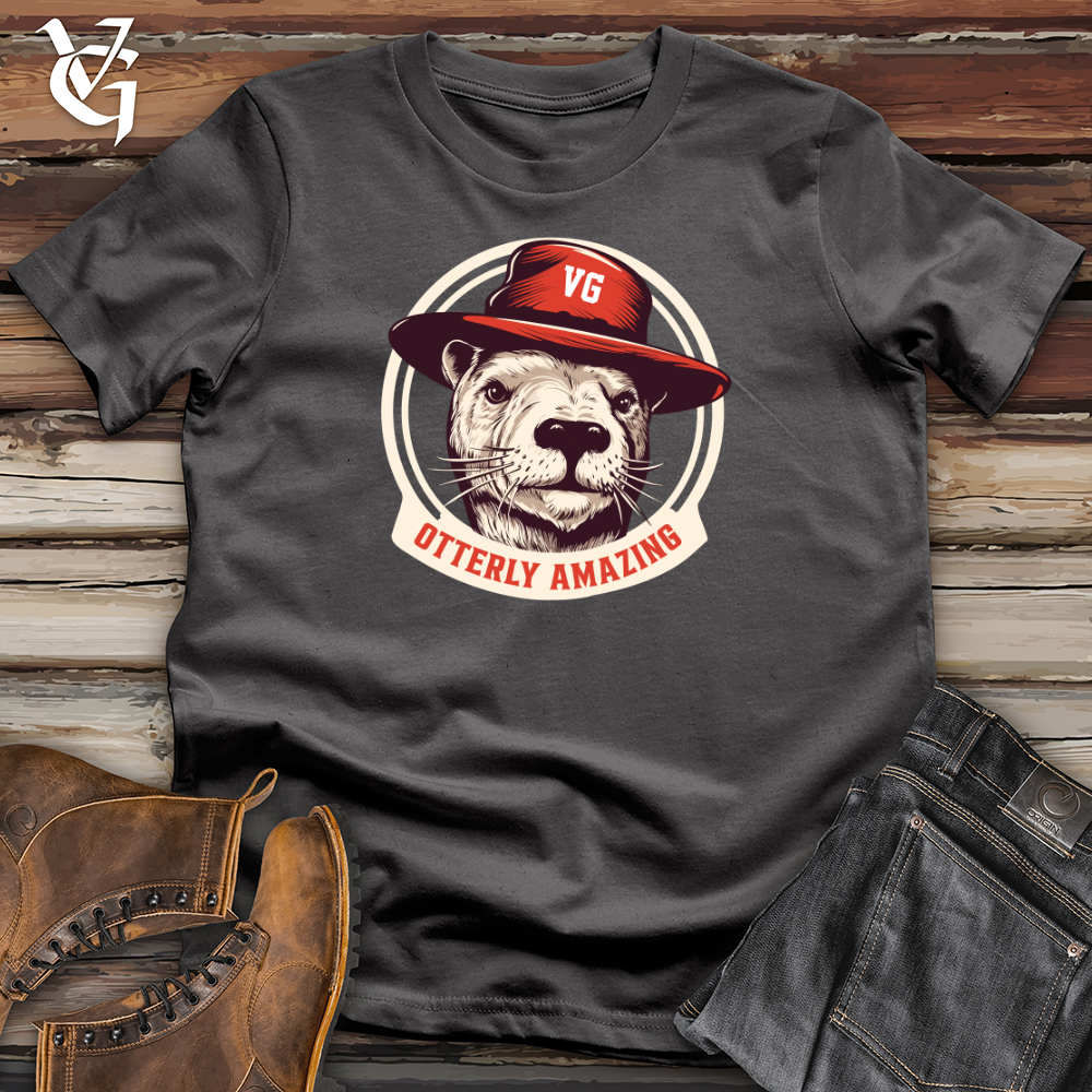 Viking Goods Otter Fedora Flair Softstyle Tee Charcoal / L