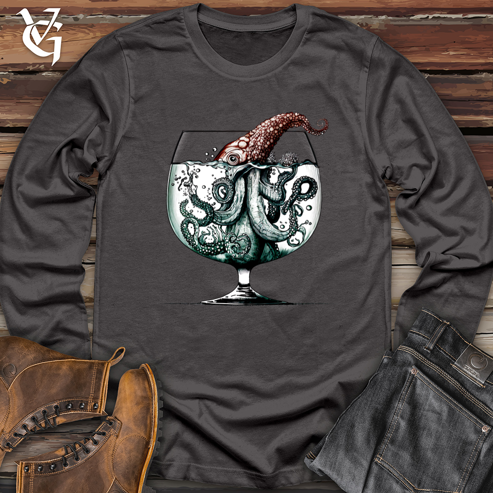 Viking Goods Over Indulging Octopus Softstyle Long Sleeve Charcoal / L