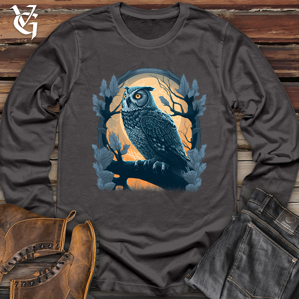 Viking Goods Owl Branch Softstyle Long Sleeve Charcoal / L