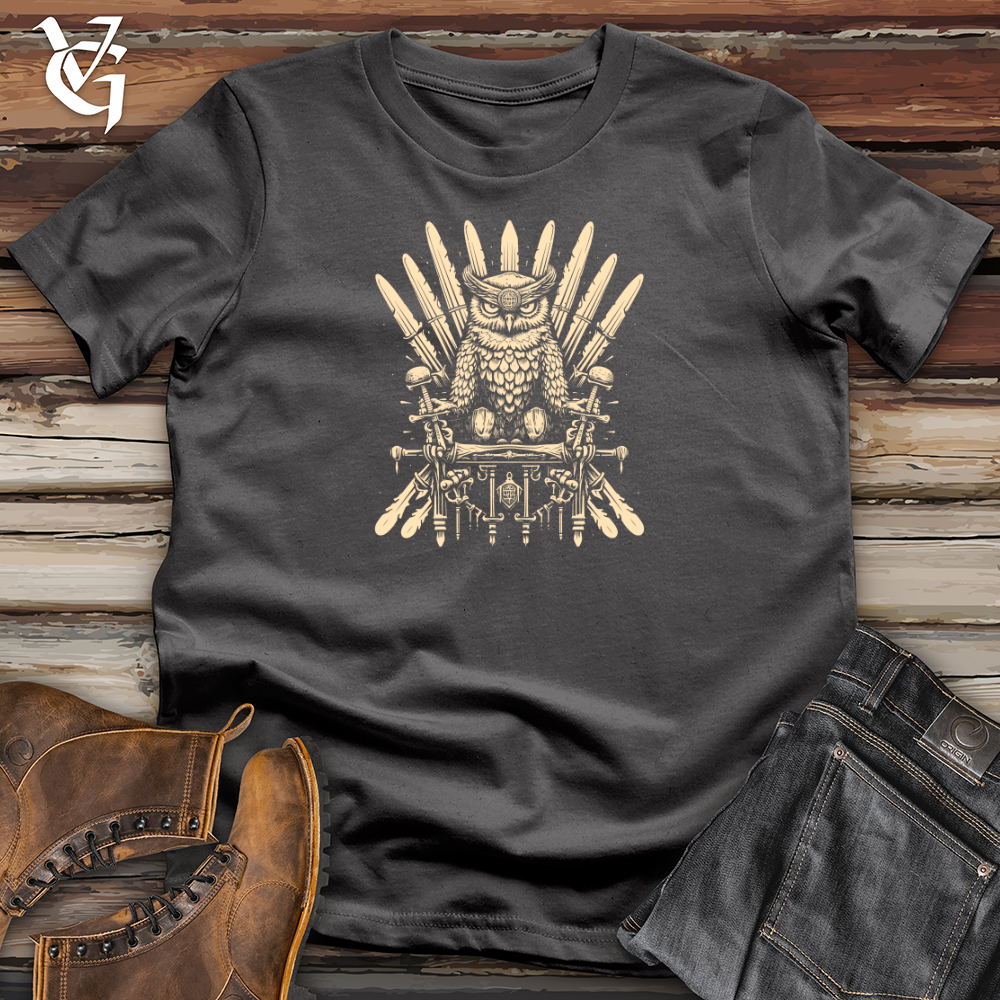 Viking Goods Owl Throne Sovereignty Softstyle Tee Charcoal / L