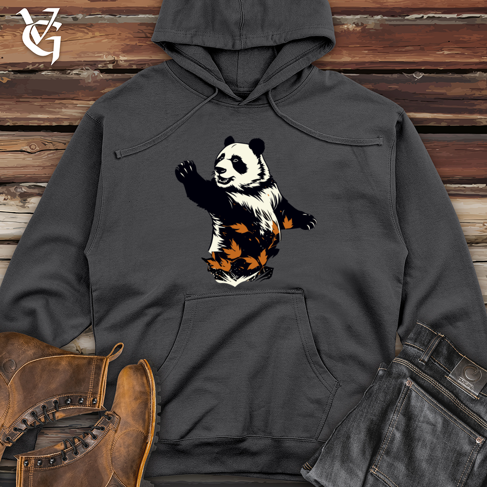 Viking Goods Panda Leaf Swirl Midweight Hooded Sweatshirt Charcoal / L
