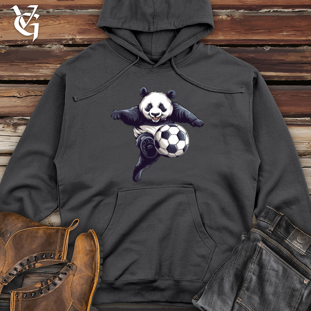 Viking Goods Panda Soccer Strike Midweight Hooded Sweatshirt Charcoal / L