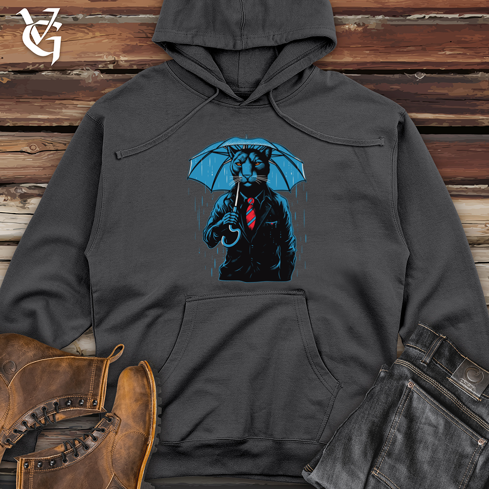 Viking Goods Panther Jungle Drizzle Umbrella Refuge Midweight Hooded Sweatshirt Charcoal / L