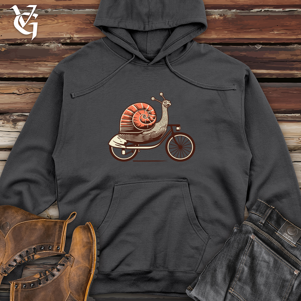 Viking Goods Pedal Powered Escargot Midweight Hooded Sweatshirt Charcoal / L