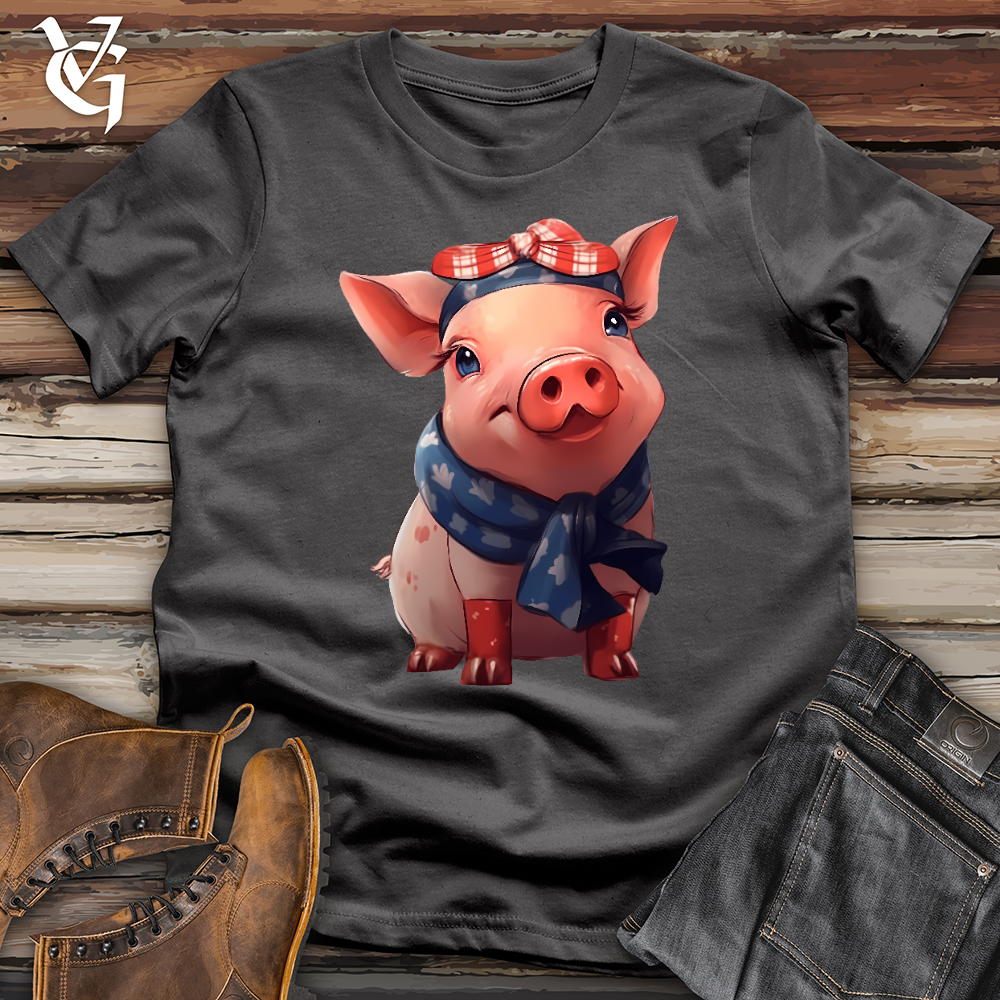 Viking Goods Pig Bandana Softstyle Tee Charcoal / L