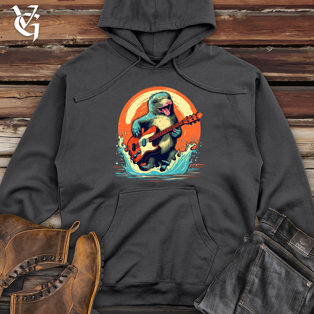 Viking Goods Platypus Aquatic Guitar Midweight Hooded Sweatshirt Charcoal / L