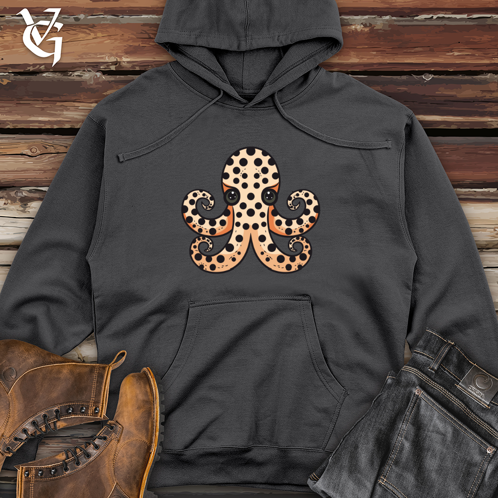 Viking Goods Polka Dot Octopus Midweight Hooded Sweatshirt Charcoal / L