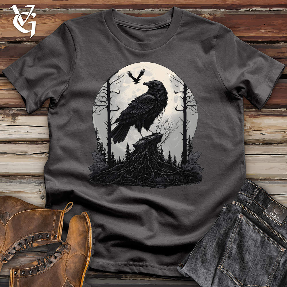 Viking Goods Raven Forest Moon Softstyle Tee Charcoal / L