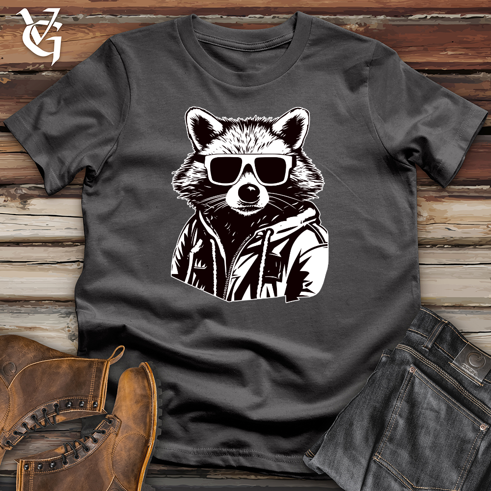 Viking Goods Retro Bandit Raccoon Softstyle Tee Charcoal / L