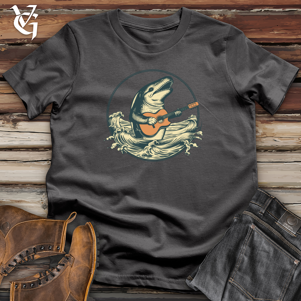 Viking Goods Retro Groove Whale Softstyle Tee Charcoal / L