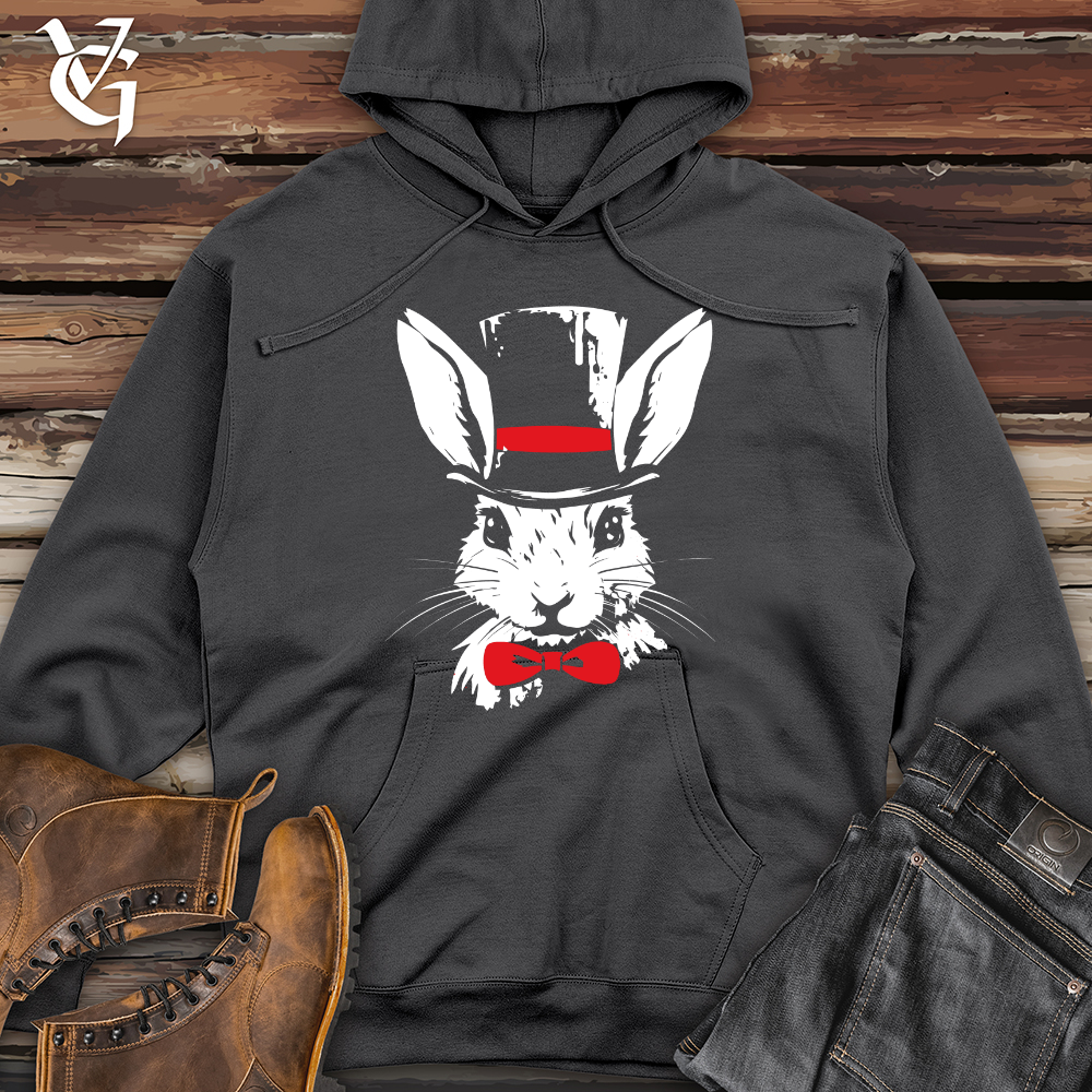 Viking Goods Retro Hare Elegance Midweight Hooded Sweatshirt Charcoal / L