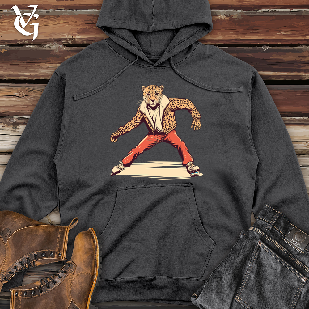 Viking Goods Retro Ice Sprint Cheetah Midweight Hooded Sweatshirt Charcoal / L