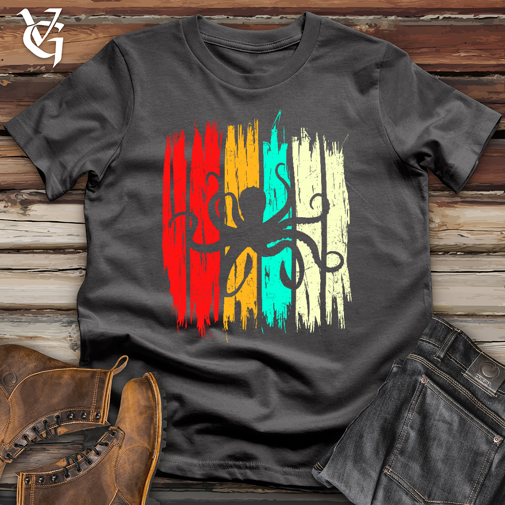 Viking Goods Retro Octopus Softstyle Tee Charcoal / L