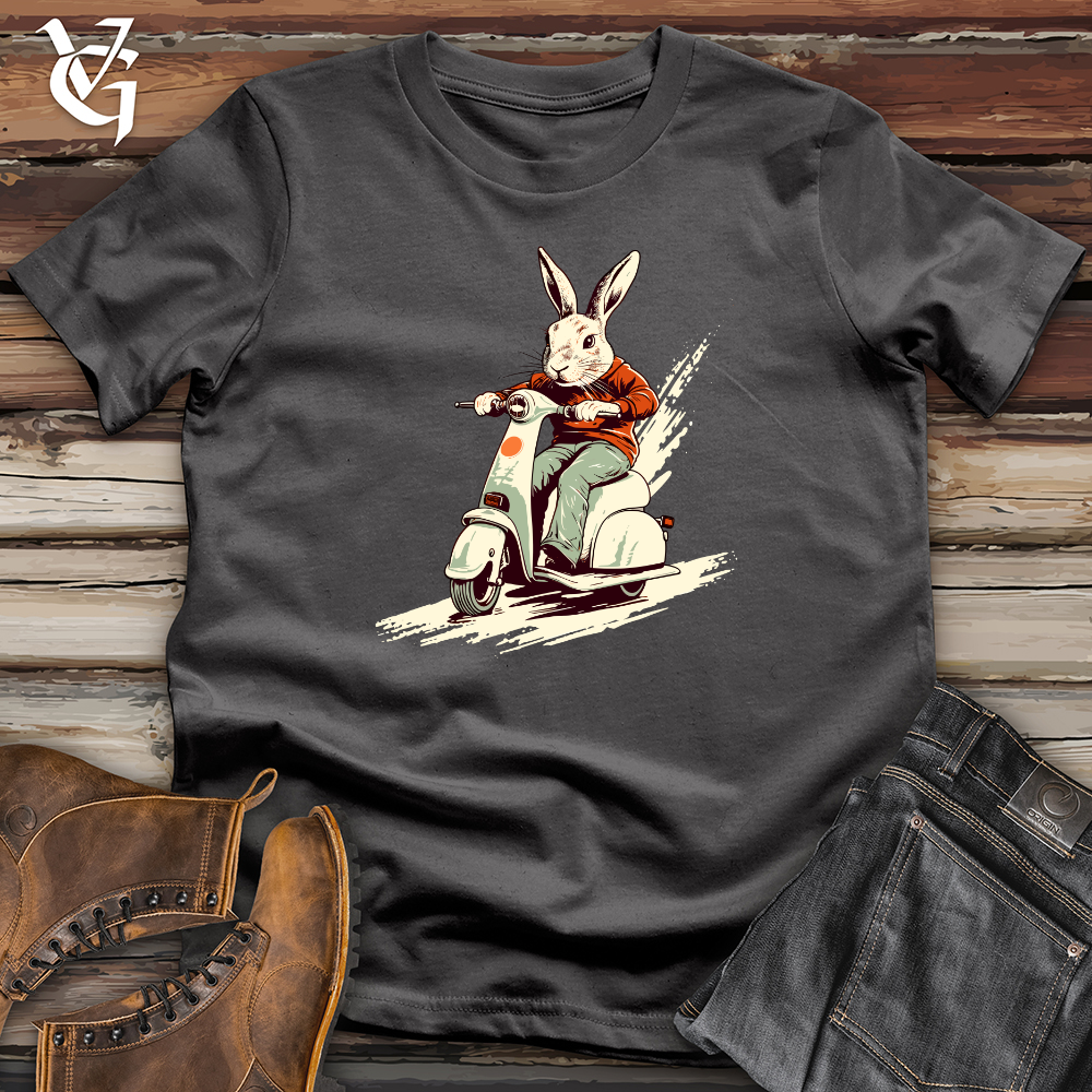 Viking Goods Retro Scooting Rabbit Softstyle Tee Charcoal / L