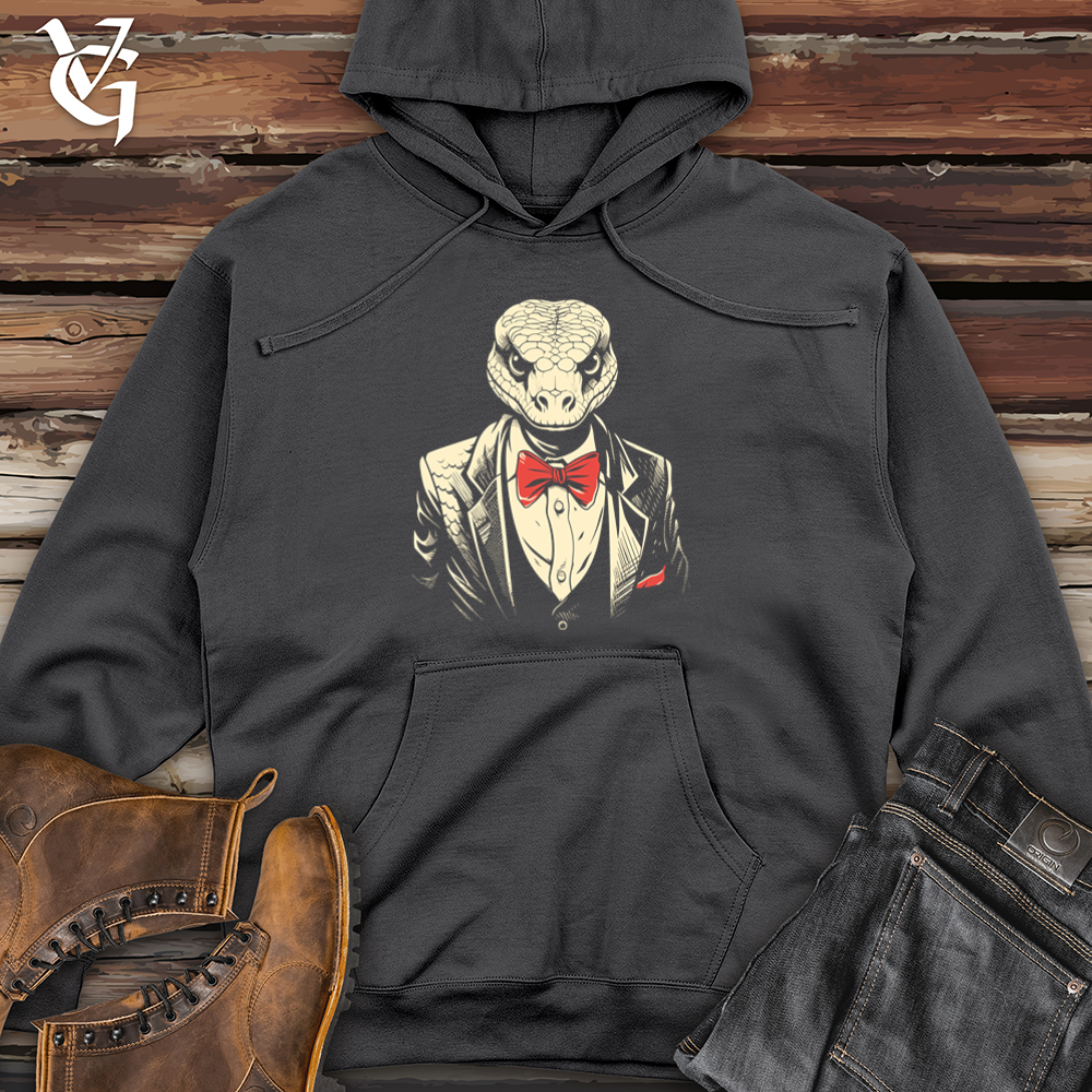 Viking Goods Retro Tuxedo Snake Midweight Hooded Sweatshirt Charcoal / L
