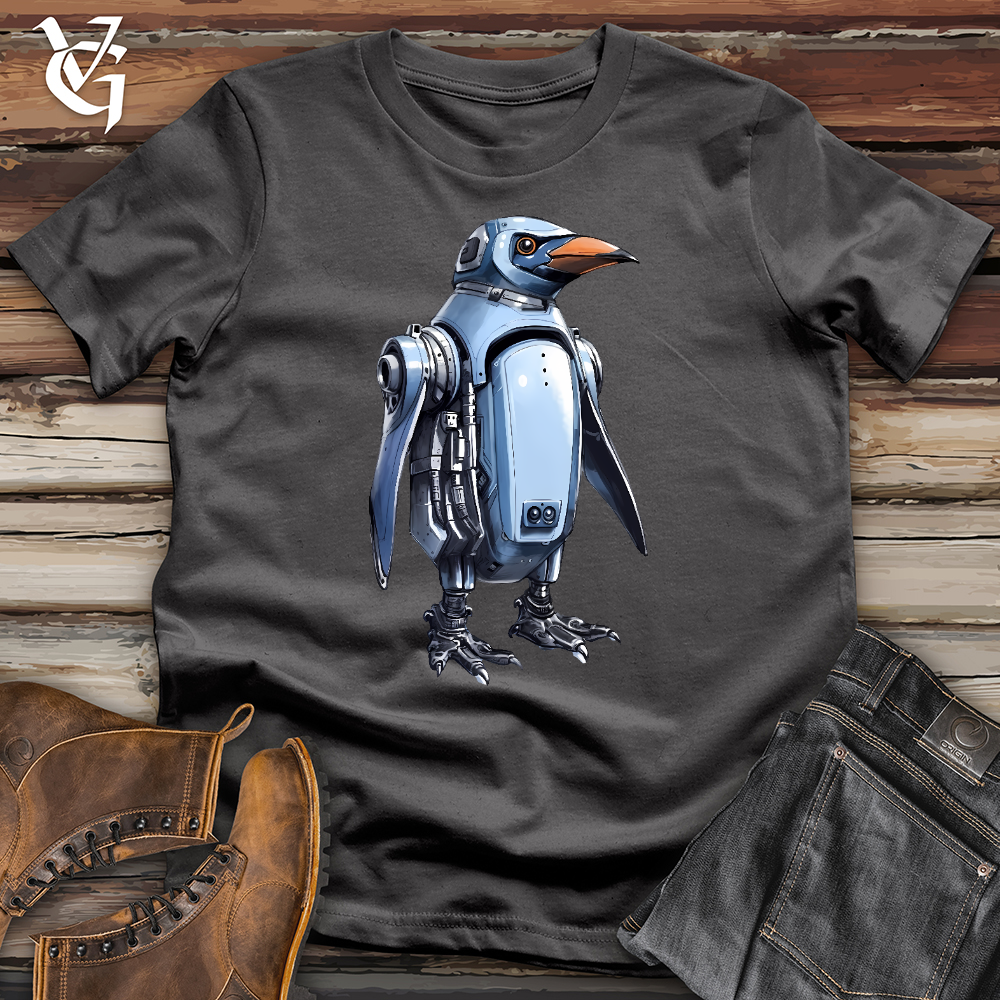 Viking Goods Robot Penguin Softstyle Tee Charcoal / L
