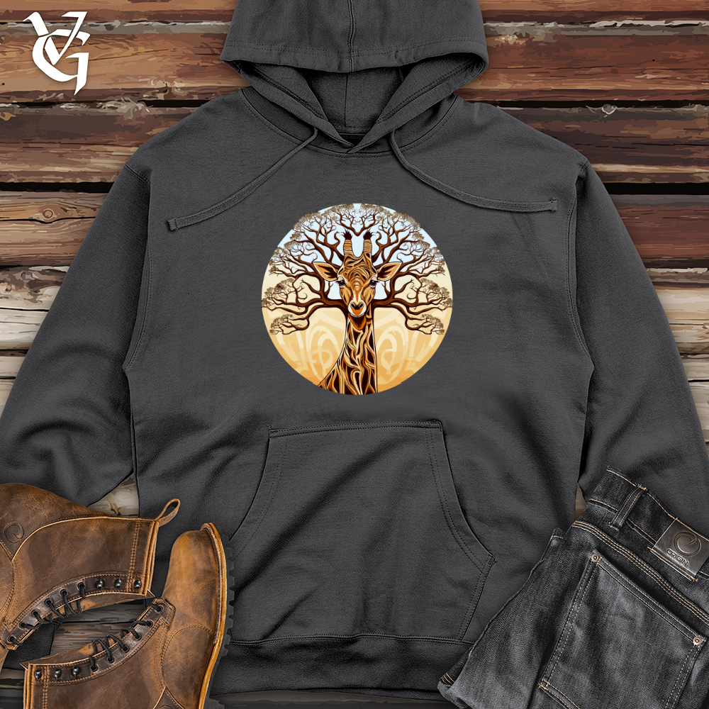 Viking Goods Safari Heights Giraffe Midweight Hooded Sweatshirt Charcoal / L