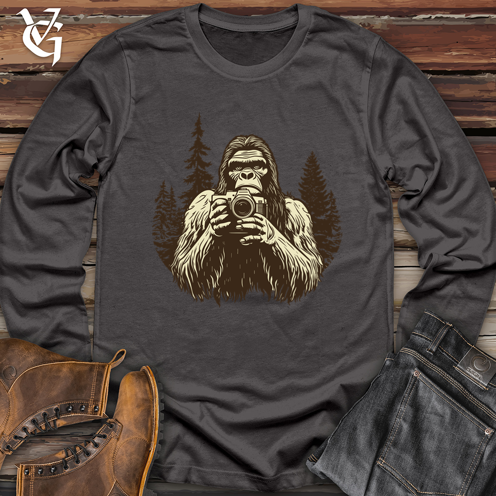 Viking Goods Sasquatch Capturing Snapshots Softstyle Long Sleeve Charcoal / L