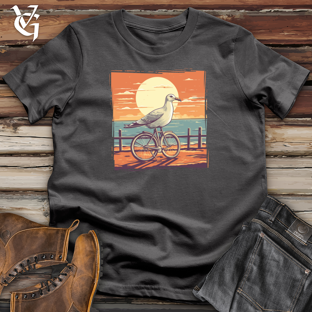 Viking Goods Sea Gull Boardwalk Bicycle Cruise Softstyle Tee Charcoal / L