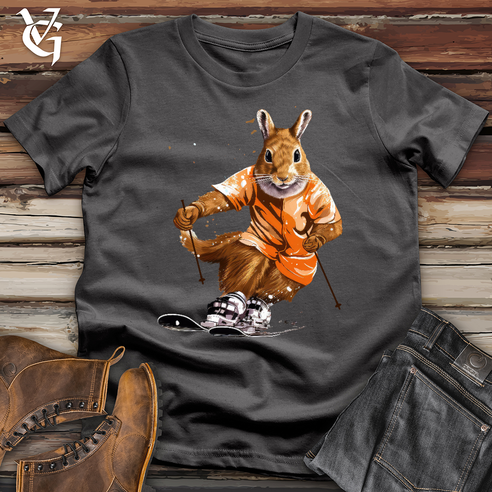 Viking Goods Skiing Squirrel Softstyle Tee Charcoal / L