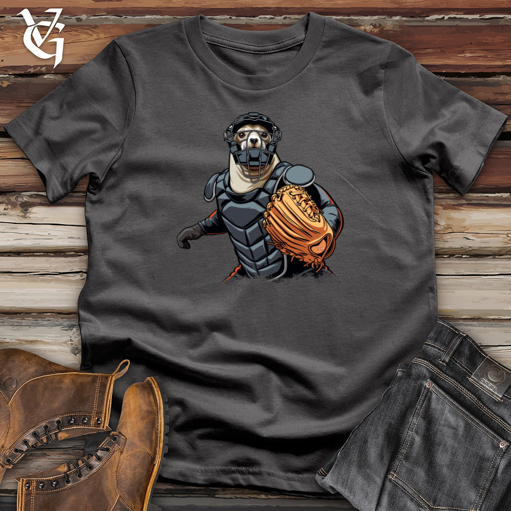 Viking Goods Sloth Baseball Catcher Softstyle Tee Charcoal / L