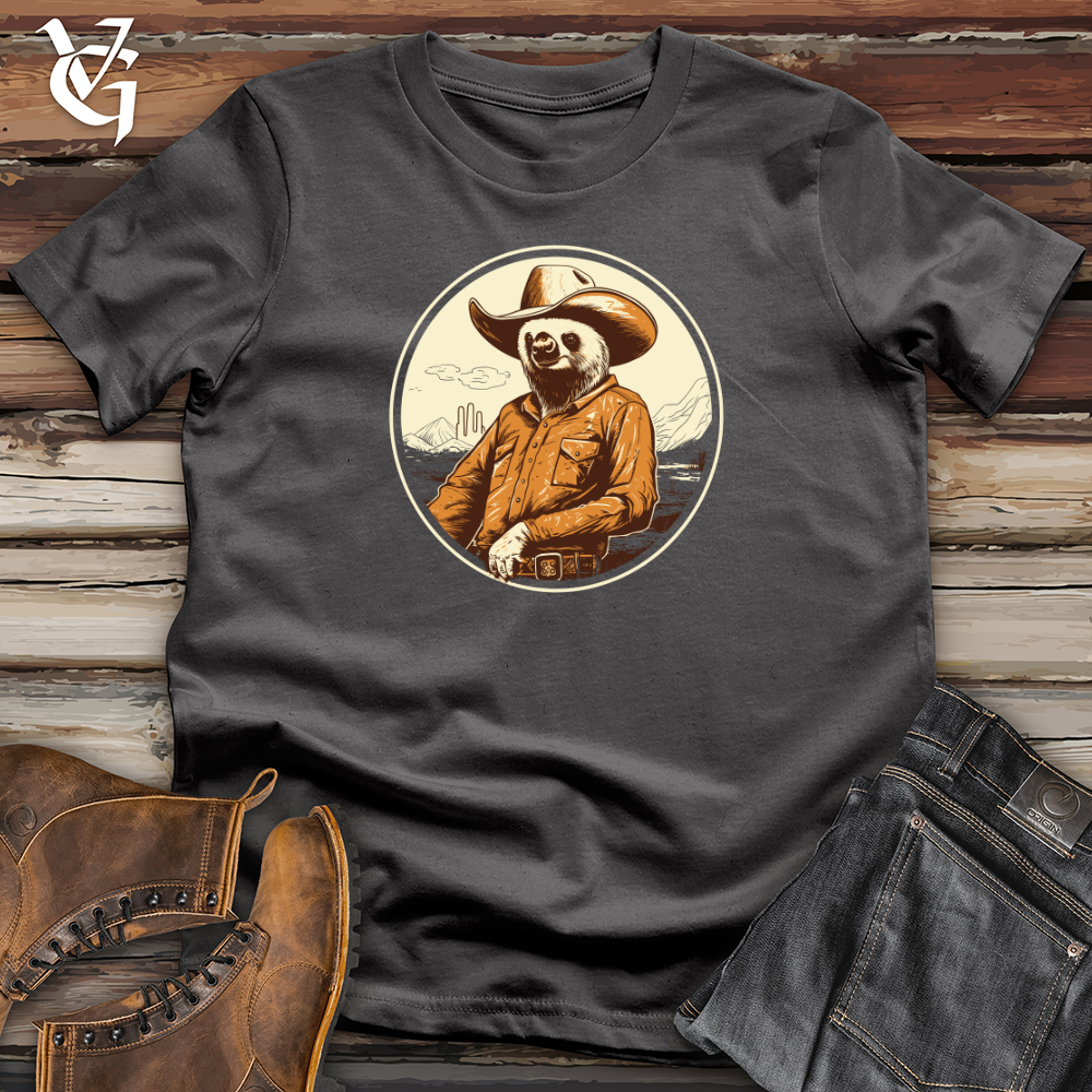 Viking Goods Sloth Slow motion Western Hat Swag Softstyle Tee Charcoal / L