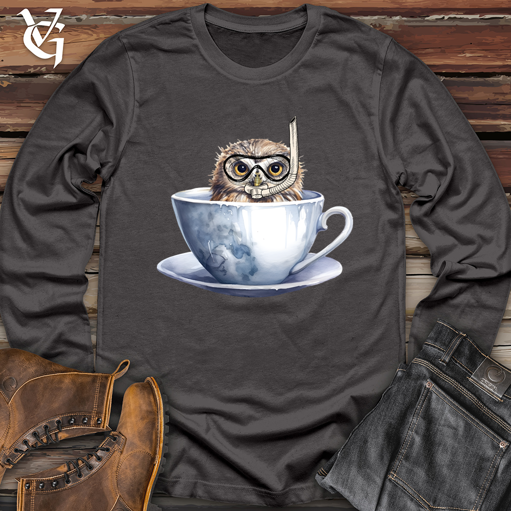 Viking Goods Snorkeling Owl Softstyle Long Sleeve Charcoal / L