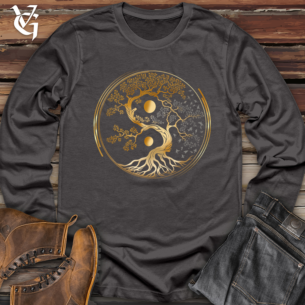 Viking Goods Tree of Life Yin Yang Softstyle Long Sleeve Charcoal / L