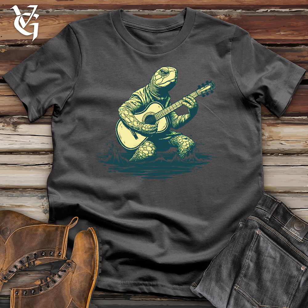 Viking Goods Turtle Playing Guitar Softstyle Tee Charcoal / L
