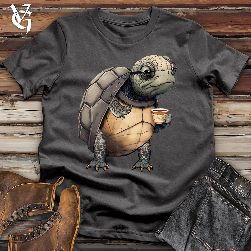 Viking Goods Turtle Tea Time Softstyle Tee Charcoal / L