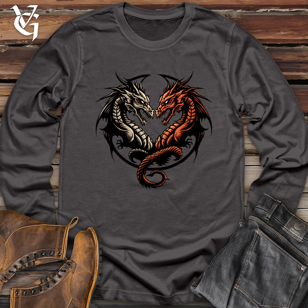 Viking Goods Two Faced Dragon Softstyle Long Sleeve Charcoal / L