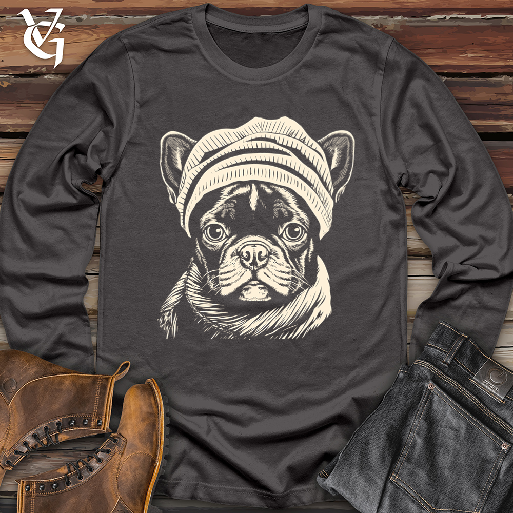 Viking Goods Vintage Beanie Frenchie Softstyle Long Sleeve Charcoal / L