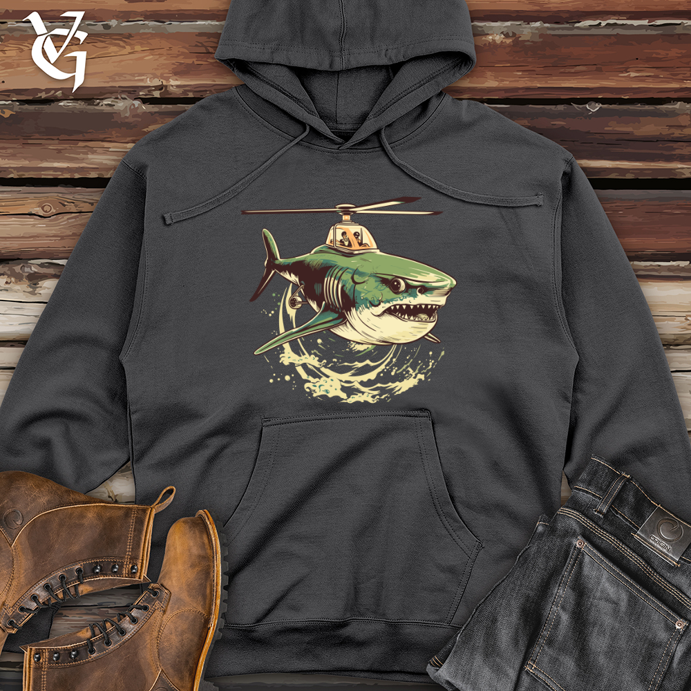 Viking Goods Vintage Chopper Shark Midweight Hooded Sweatshirt Charcoal / L