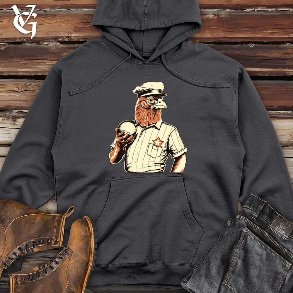 Viking Goods Vintage Cluck Referee Midweight Hooded Sweatshirt Charcoal / L