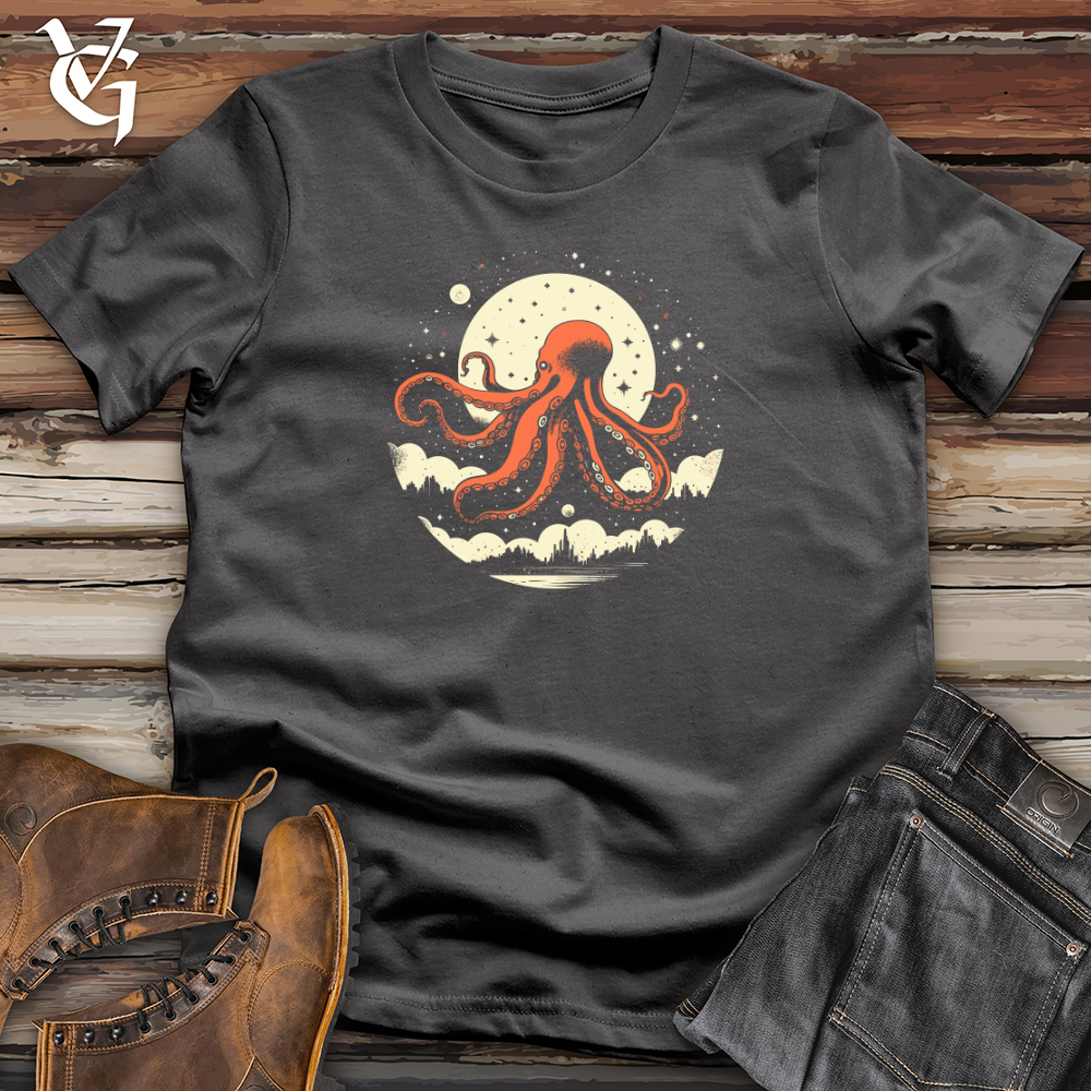 Viking Goods Vintage Cosmic Flight Octopus Softstyle Tee Charcoal / L
