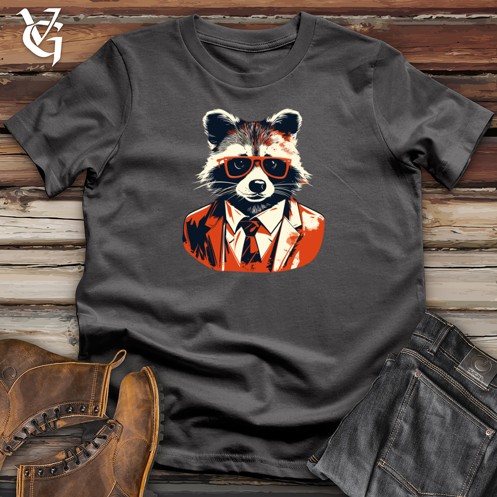 Viking Goods Vintage Dapper Raccoon Softstyle Tee Charcoal / L