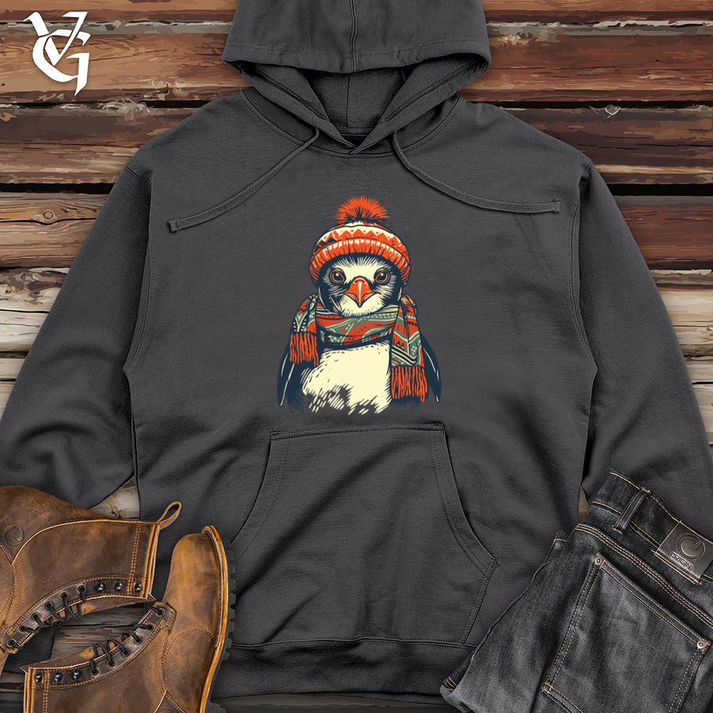 Viking Goods Vintage Frosty Penguin Midweight Hooded Sweatshirt Charcoal / L