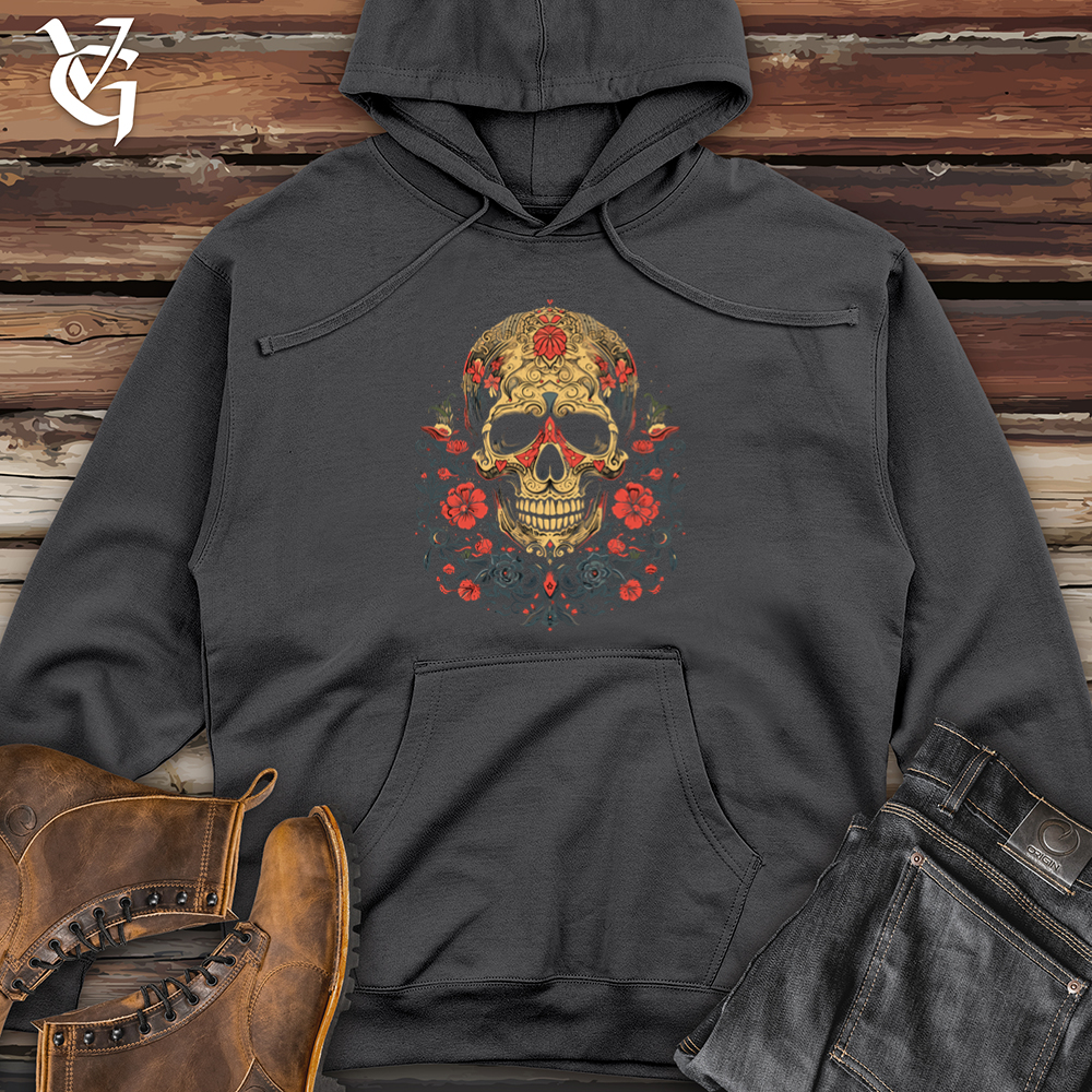 Viking Goods Vintage Mandala Skullscape Midweight Hooded Sweatshirt Charcoal / L
