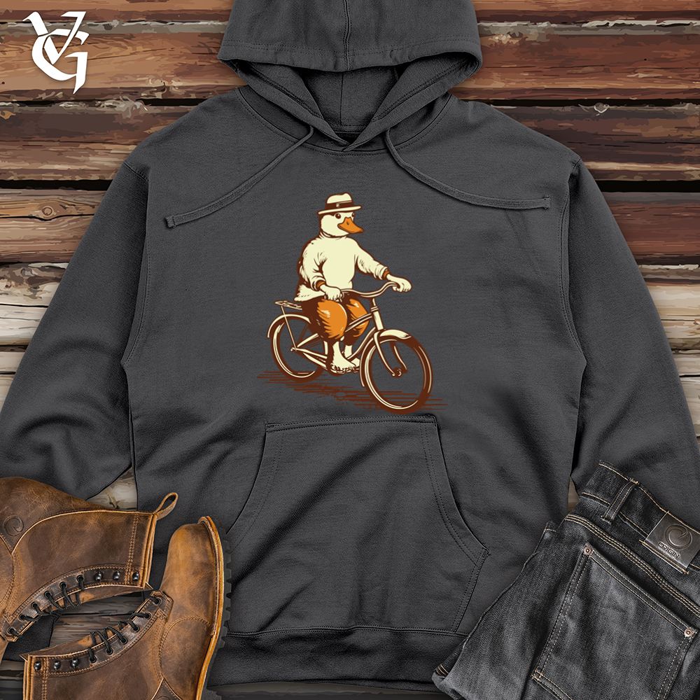 Viking Goods Vintage Quack Pedaler 01 Midweight Hooded Sweatshirt Charcoal / L