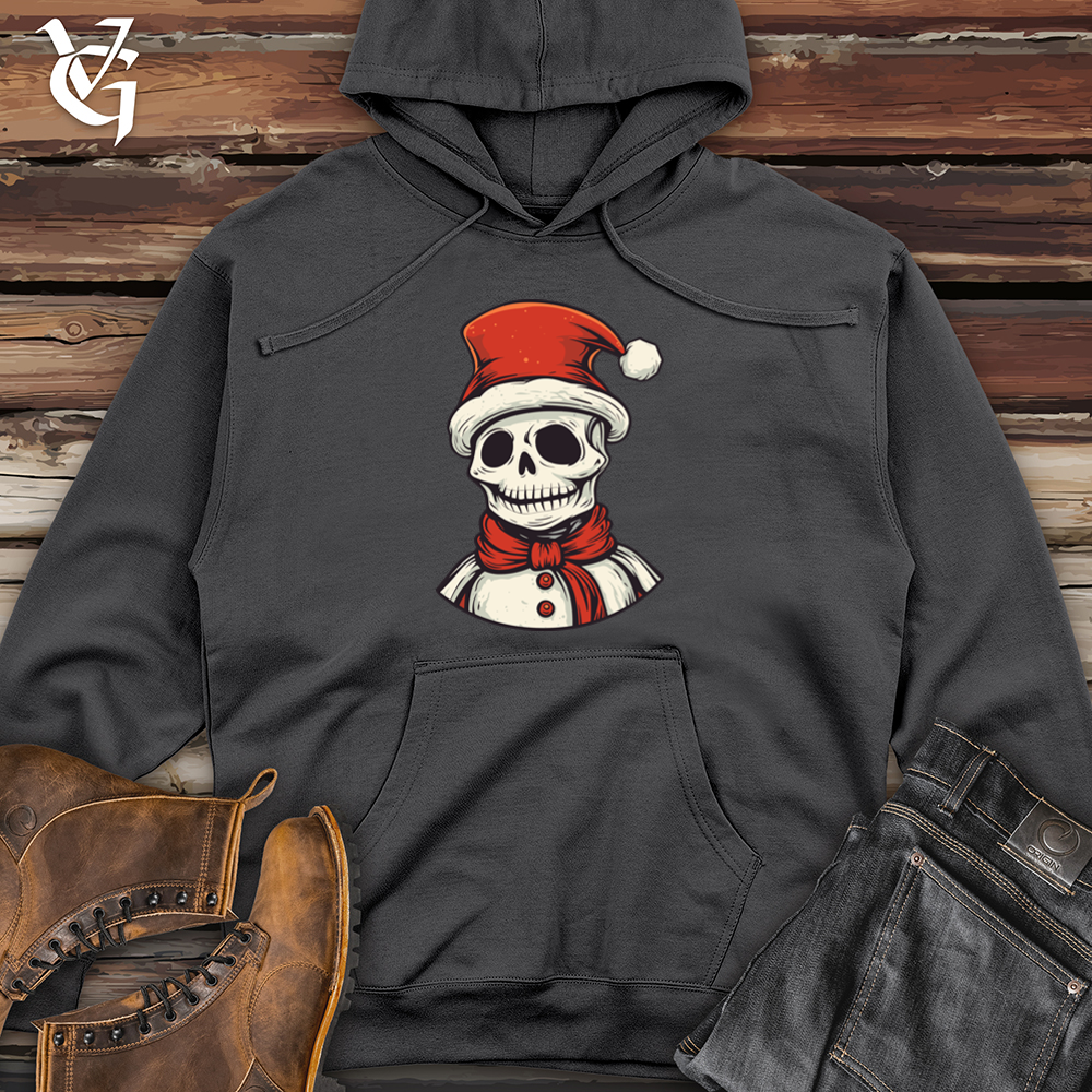 Viking Goods Vintage Santa Snowman Midweight Hooded Sweatshirt Charcoal / L