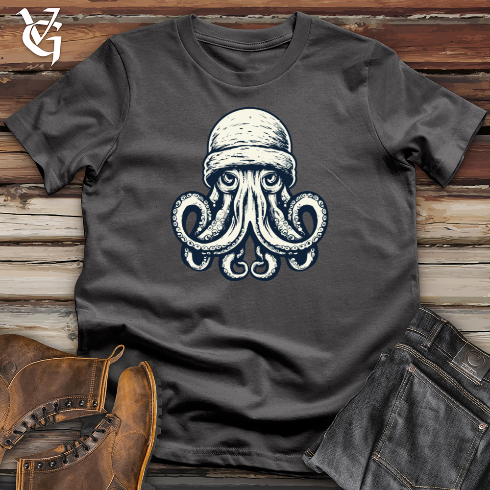 Viking Goods Vintage Snow Hat Octopus Softstyle Tee Charcoal / L