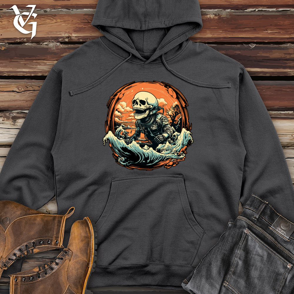 Viking Goods Whale Scaping Expedition Midweight Hooded Sweatshirt Charcoal / L